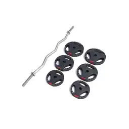 Decathlon EZ Curlset 25 kg - Gripper Kunststof - Halterstang met gewichten aanbieding