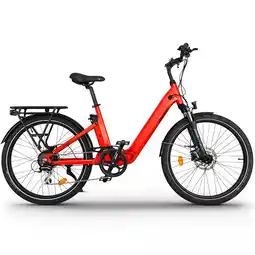 Decathlon UB200 | Ebike veelzijdig met volledige vering | Tot 140 km | Rood | 26 aanbieding