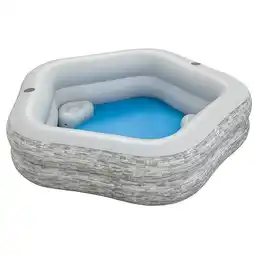 Decathlon Opblaaszwembad Bestway 213 x 206 x 53 cm aanbieding