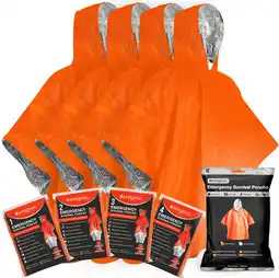 Decathlon Noodoverlevingsponcho (4-pack) Mylar thermische deken, waterdicht aanbieding