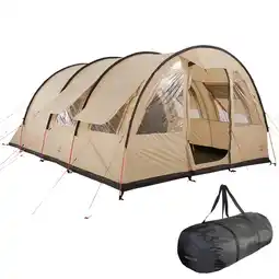 Decathlon Tunneltent Helena 6 persoons familie groepstent camping vestibule aanbieding