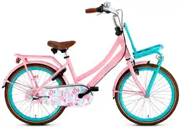 Decathlon Popal Daily Dutch Basic+ N3 - Kinder Transportfiets - 22 inch - Roze/Mint aanbieding