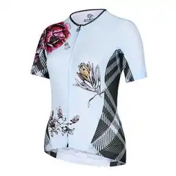 Decathlon Fietsshirt met korte mouwen voor vrouwen bloemenprint 8andCounting aanbieding