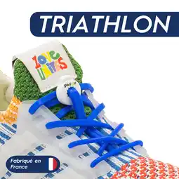 Decathlon Elastische veters voor triatlon - siliconen - helder indigoblauw aanbieding