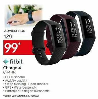 Selexion Fitbit charge 4 ch4hr aanbieding
