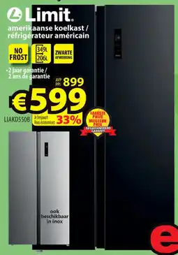 ElectroStock Limit amerikaanse koelkast / réfrigérateur américain aanbieding