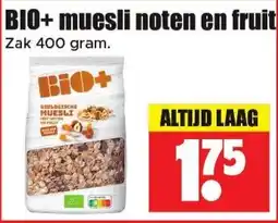 Dirk BIO+ muesli noten en fruit aanbieding