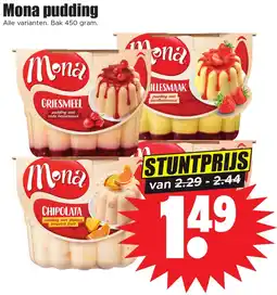 Dirk Mona pudding aanbieding