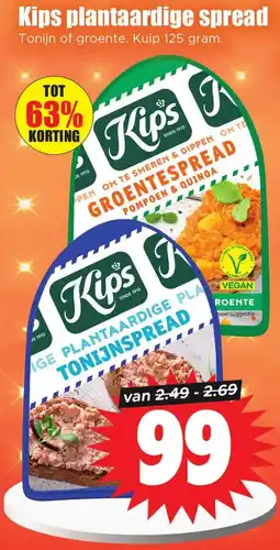 Dirk Kips plantaardige spread aanbieding
