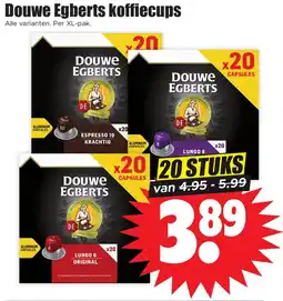 Dirk Douwe Egberts koffiecups aanbieding