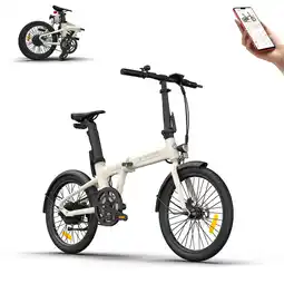 Decathlon ADO Air20 Opvouwbare Elektrische Fiets, EBike Riemaandrijving, 17.5kg, LCD, APP aanbieding
