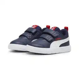 Decathlon Courtflex V3 sneakers voor kleuters PUMA Navy White Red Blue aanbieding