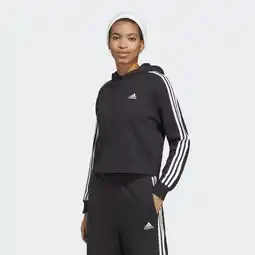 Decathlon Essentials 3-Stripes French Terry Crop Hoodie aanbieding