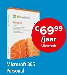 Exellent Microsoft 365 personal aanbieding