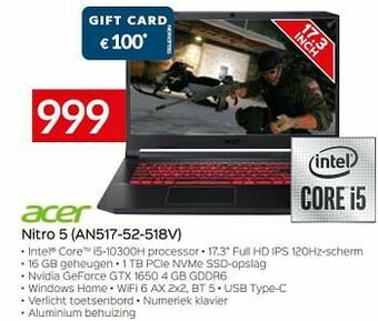 Acer nitro 5 an517-52-518v