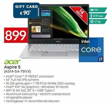 Selexion Acer aspire 5 a514-54-78vx aanbieding