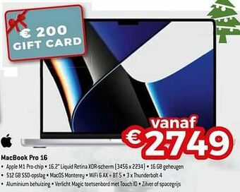 Exellent Apple macbook pro 16 aanbieding