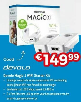 Exellent Devolo magic 1 wifi starter kit aanbieding