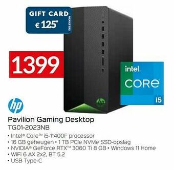Selexion Hp pavilion gaming desktop tg01-2023nb aanbieding