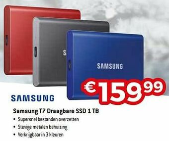 Samsung t7 draagbare ssd 1 tb