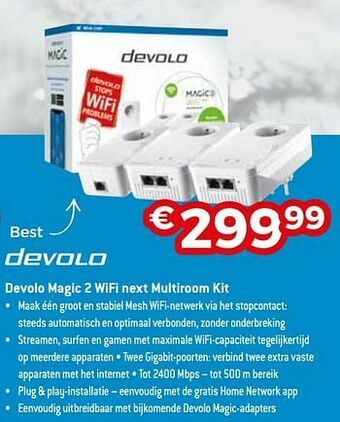 Exellent Devolo magic 2 wifi next multiroom kit aanbieding
