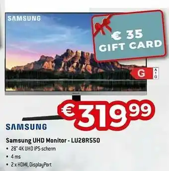 Exellent Samsung uhd monitor - lu28r550 aanbieding