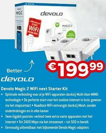 Exellent Devolo magic 2 wifi next starter kit aanbieding