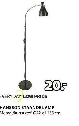Jysk Hansson Staande Lamp aanbieding