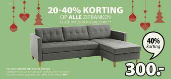 Jysk Falslev Zitbank Met Chaise Longue aanbieding