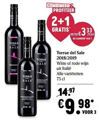 Delhaize Torrae del sale 2018-2019 uit italië aanbieding