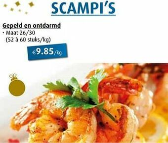 Aronde Scampi’s aanbieding