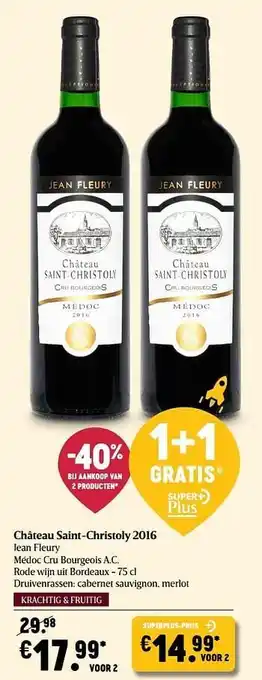 Delhaize Château saint-christoly 2016 jean fleury aanbieding