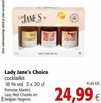 Colruyt Lady jane’s choice cocktailkit aanbieding