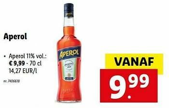 Aperol promotie bij Lidl