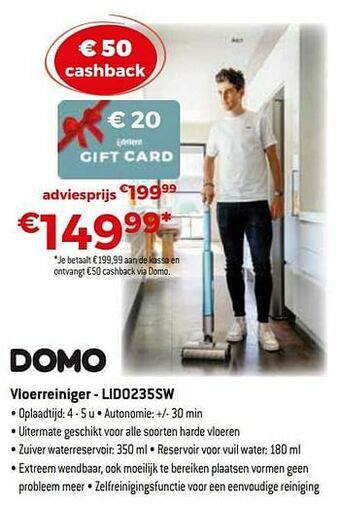Exellent Domo elektro vloerreiniger - lido235sw aanbieding