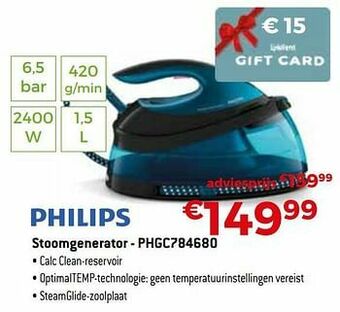 Exellent Philips stoomgenerator - phgc784680 aanbieding