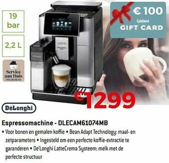 Exellent Delonghi espressomachine - dlecam61074mb aanbieding