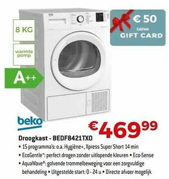 Exellent Beko droogkast - bedf8421txo aanbieding