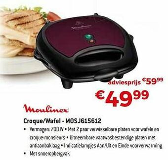 Exellent Moulinex croque-wafel - mosj615612 aanbieding