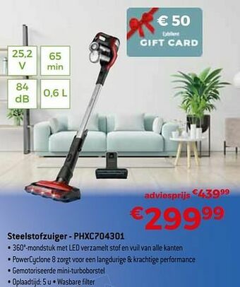 Exellent Philips steelstofzuiger - phxc704301 aanbieding