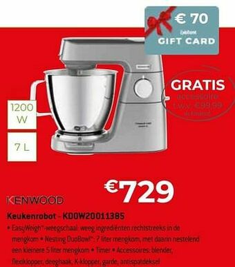 Exellent Kenwood keukenrobot - kd0w20011385 aanbieding