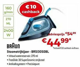 Braun stoomstrijkijzer - brsi3050bl