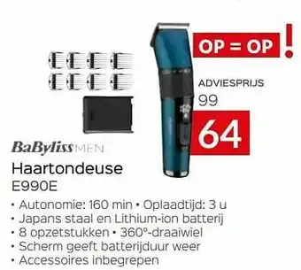 Selexion Babyliss haartondeuse e990e aanbieding