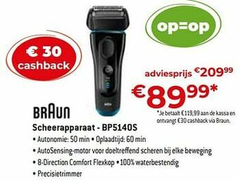 Exellent Braun scheerapparaat - bp5140s aanbieding