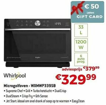 Exellent Whirlpool microgolfoven - wxmwp339sb aanbieding