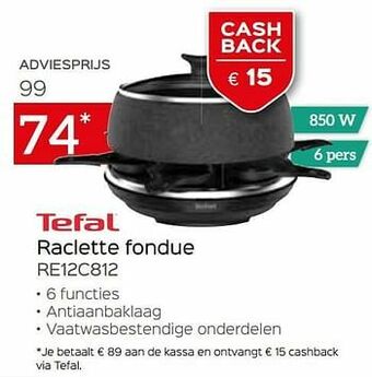 Tefal raclette fondue re12c812