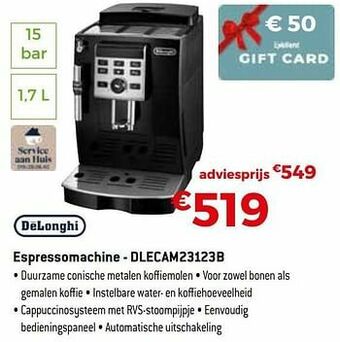 Exellent Delonghi espressomachine - dlecam23123b aanbieding