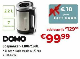 Domo elektro soepmaker - lido716bl
