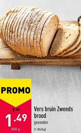 ALDI Vers bruin zweeds brood aanbieding