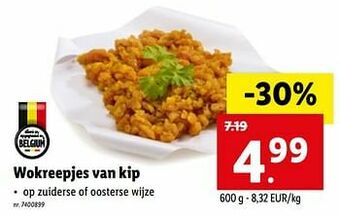 Lidl Wokreepjes van kip aanbieding